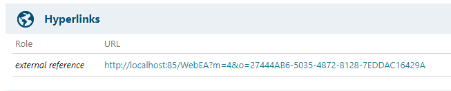 WebEA hyperlink in Polarion
