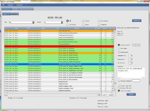 ISIT Gestionnaire de tests unitaires ISIT-UTM_Vue-Manager