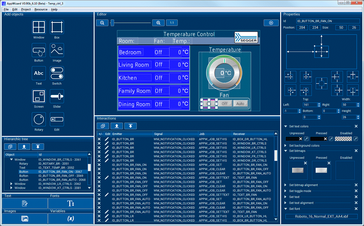 AppWizard pour emWin - SEGGER - ISIT